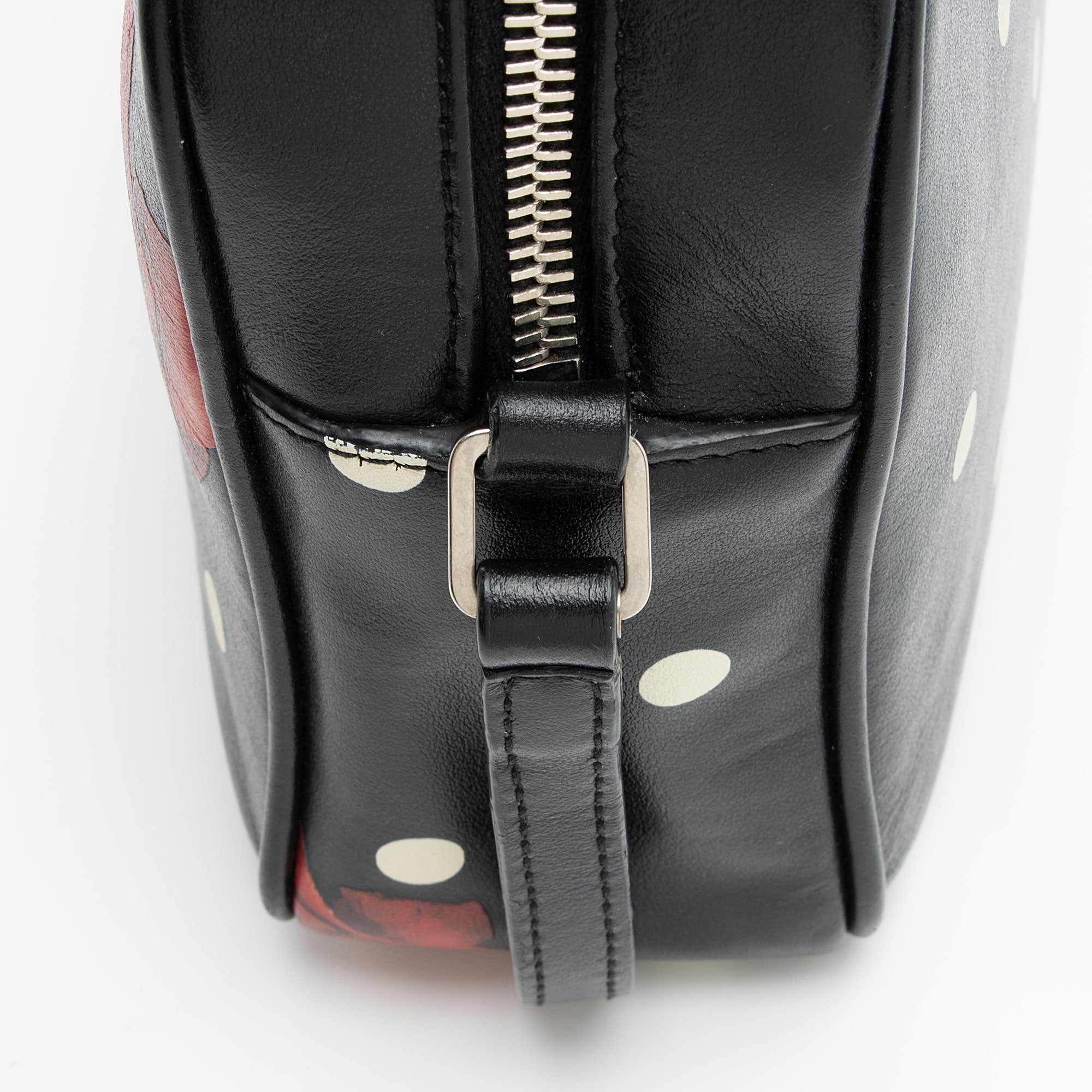 Saint Laurent Calfskin Rose Print Monogram Lou Camera Bag (SHF-fwd2tP)