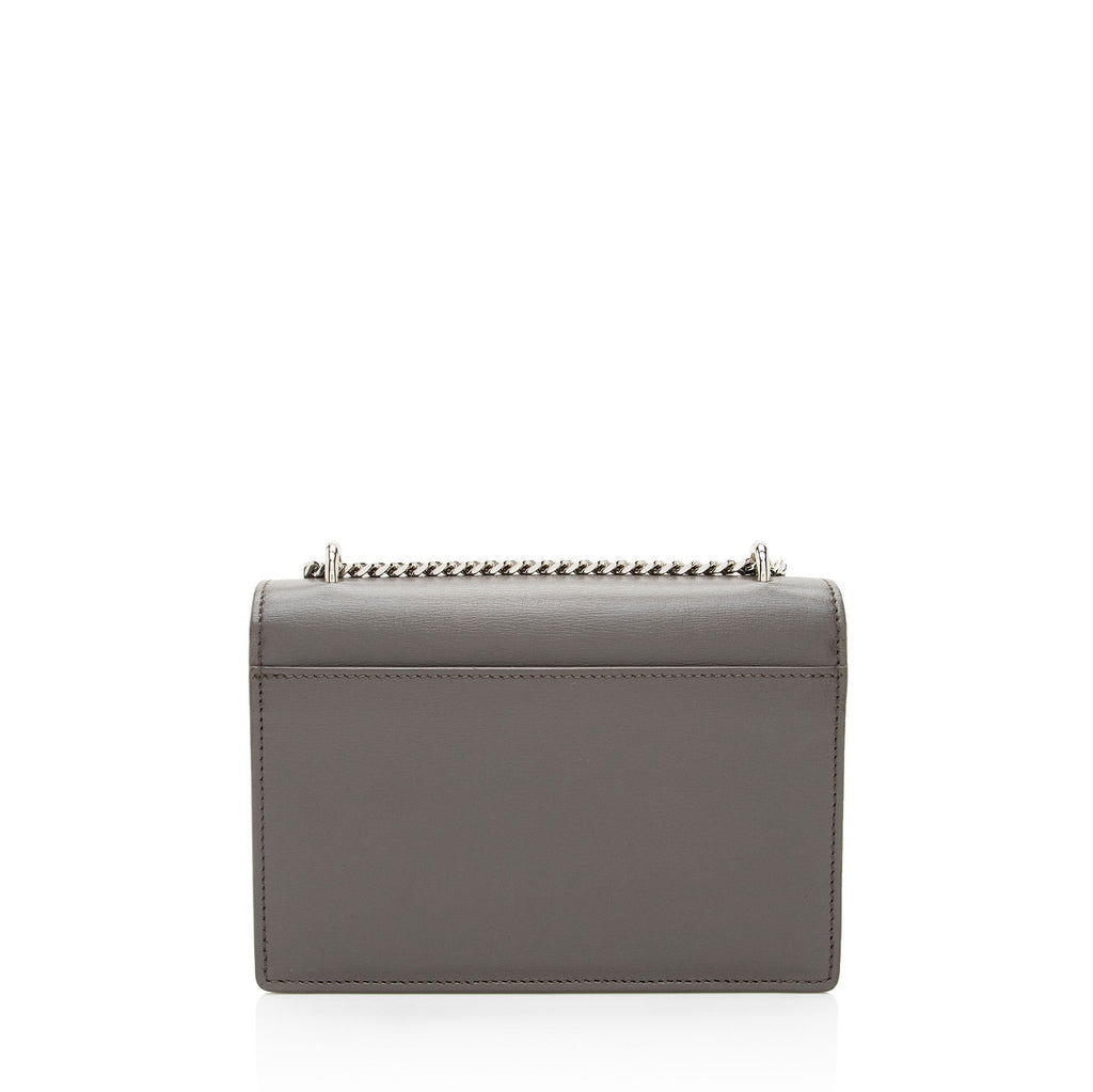 Saint Laurent Calfskin Monogram Sunset Mini Chain Wallet
