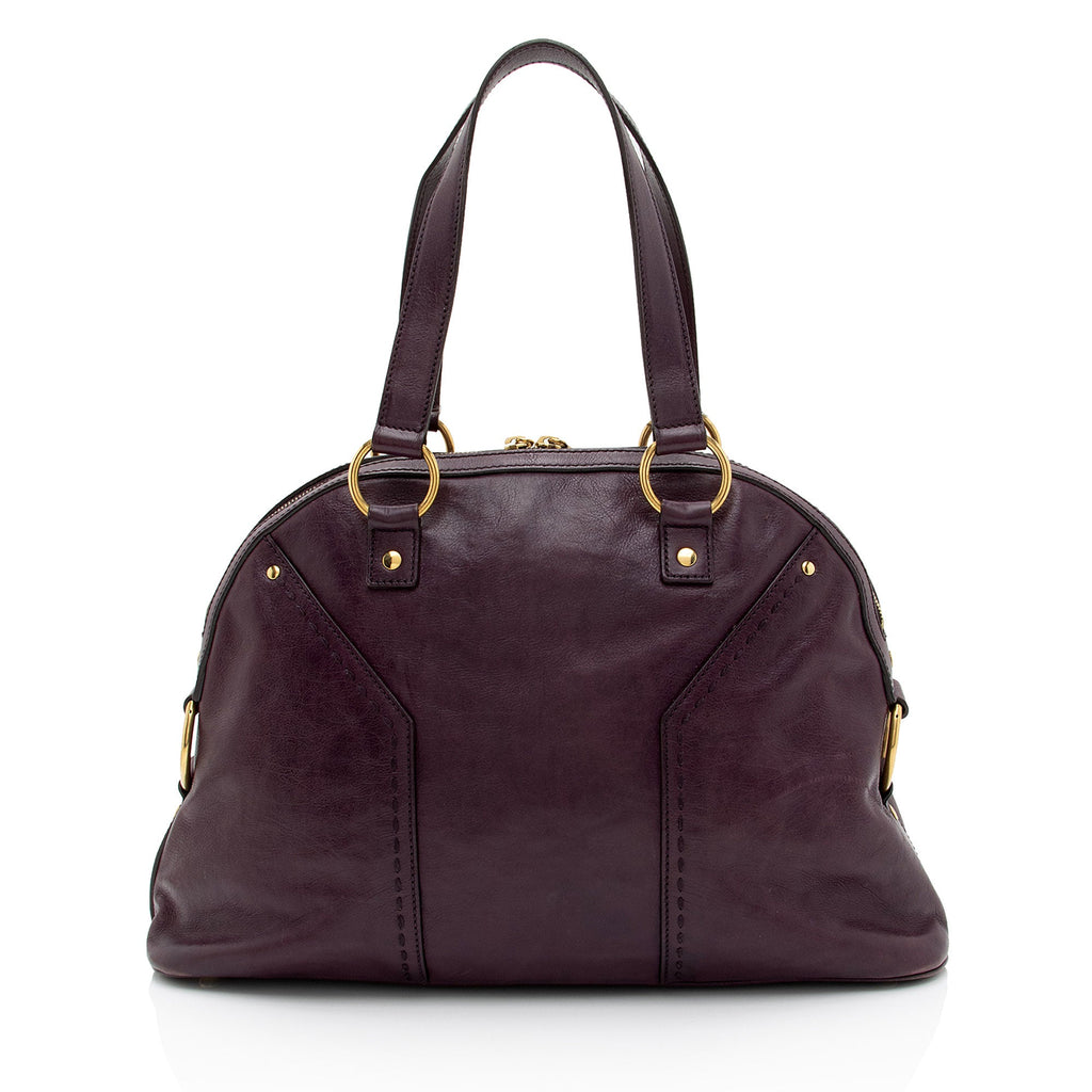 Saint Laurent Calfskin Muse Large Satchel (SHF-uHLQ3D)