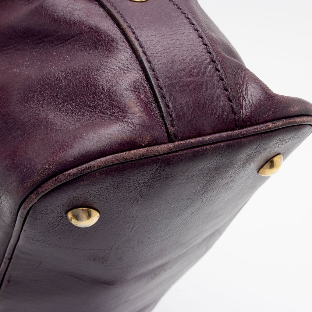 Saint Laurent Calfskin Muse Large Satchel (SHF-uHLQ3D)