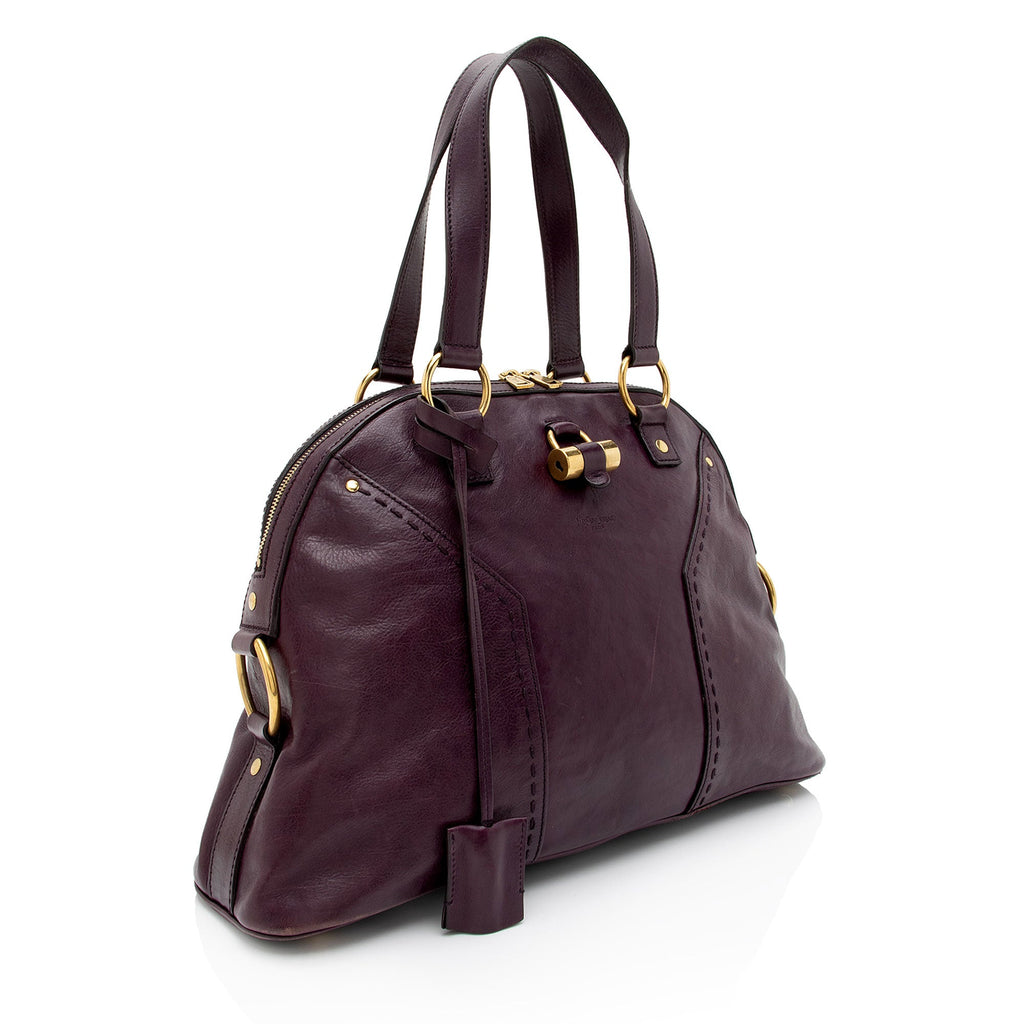 Saint Laurent Calfskin Muse Large Satchel (SHF-uHLQ3D)