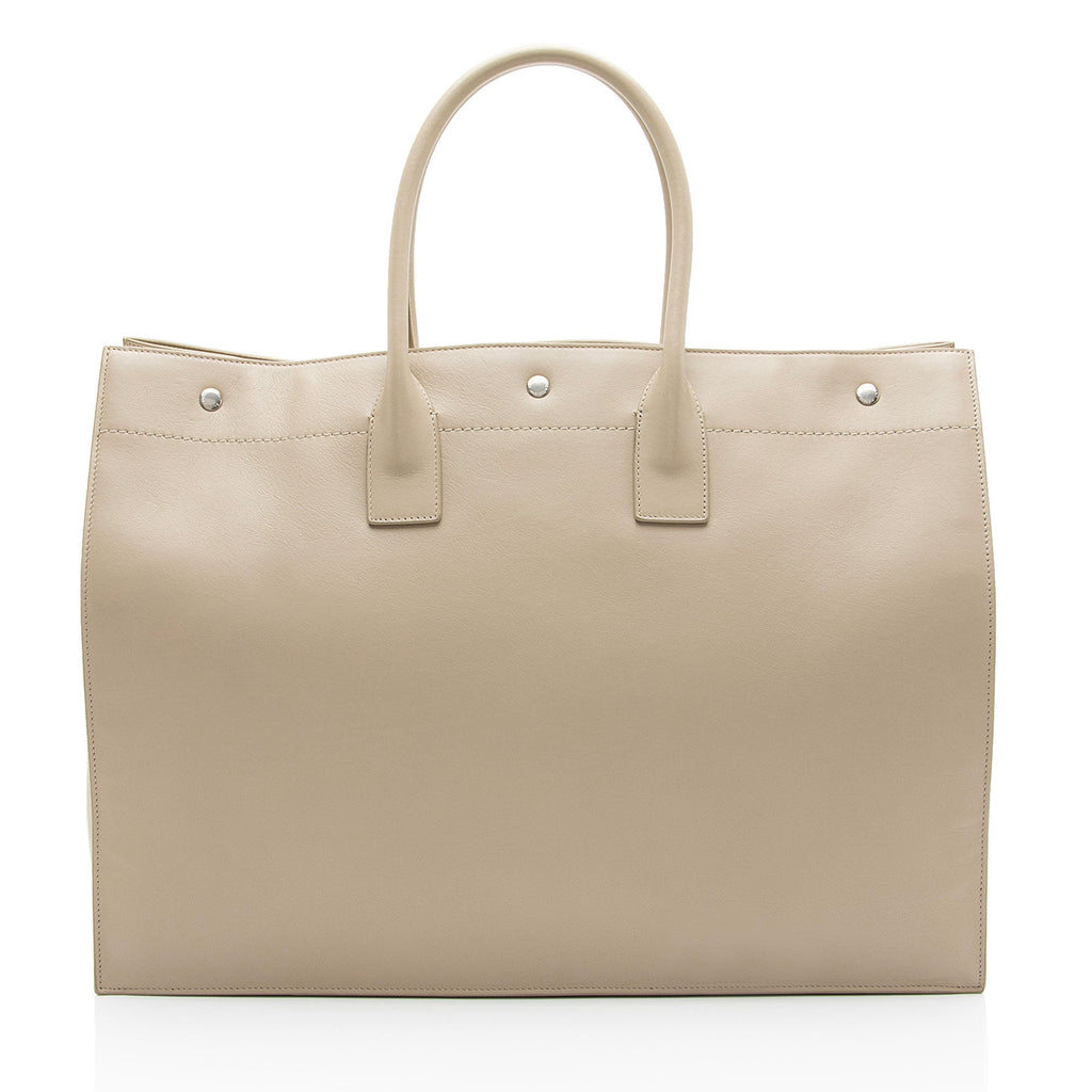 Saint Laurent Calfskin Rive Gauche Large Tote