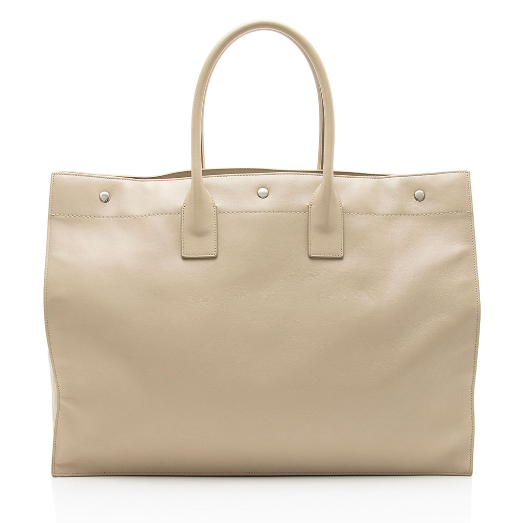 Saint Laurent Calfskin Rive Gauche Large Tote