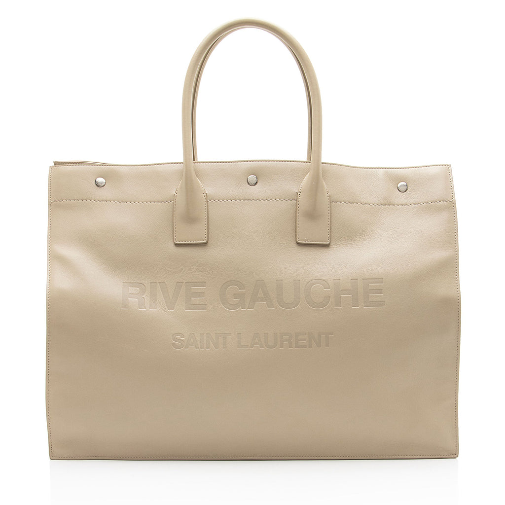 Saint Laurent Calfskin Rive Gauche Large Tote