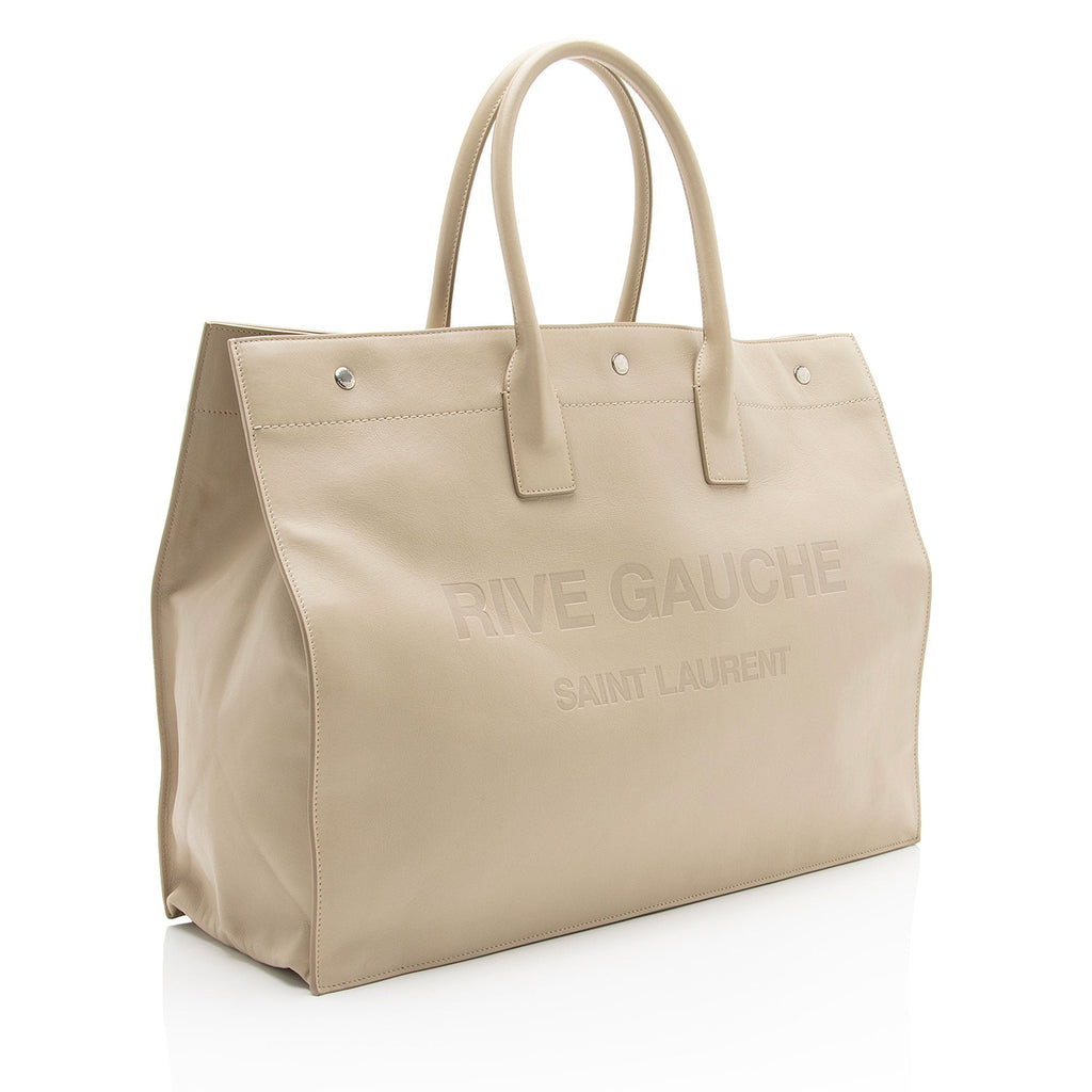 Saint Laurent Calfskin Rive Gauche Large Tote