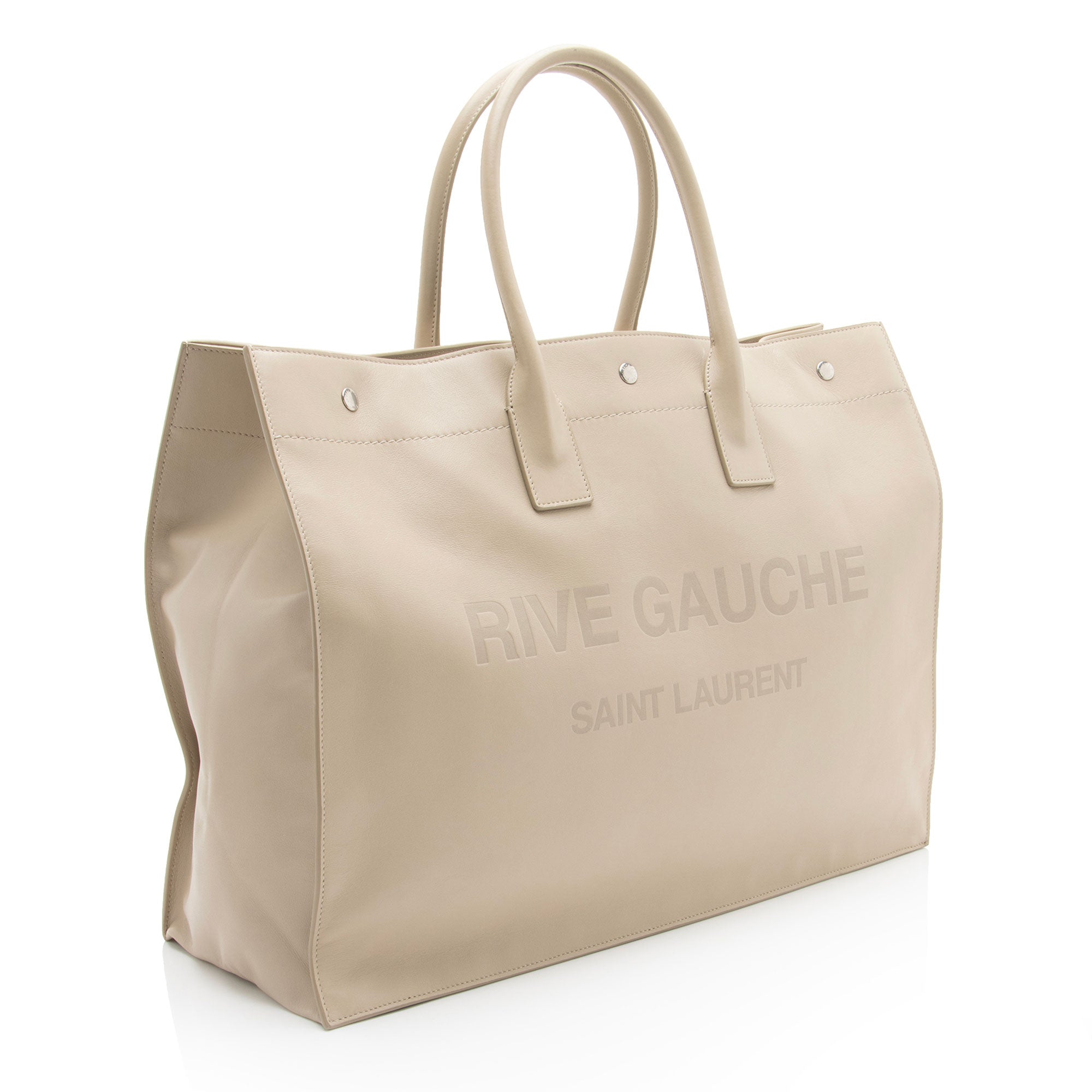 Saint Laurent Calfskin Rive Gauche Large Tote