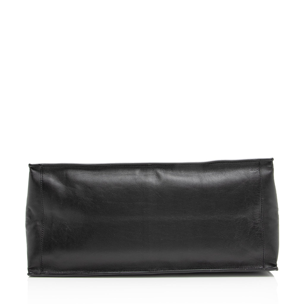Saint Laurent Calfskin Rive Gauche Small Tote (SHF-23409)