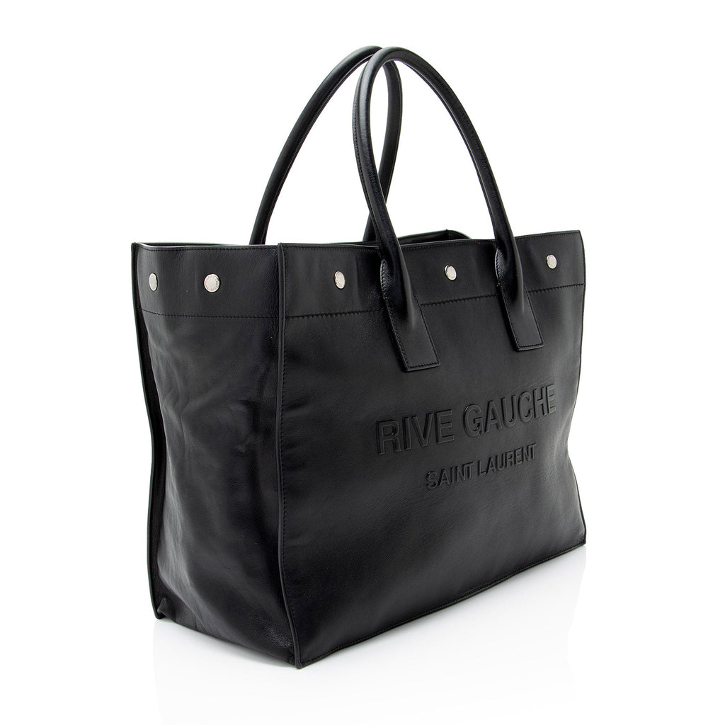Saint Laurent Calfskin Rive Gauche Small Tote