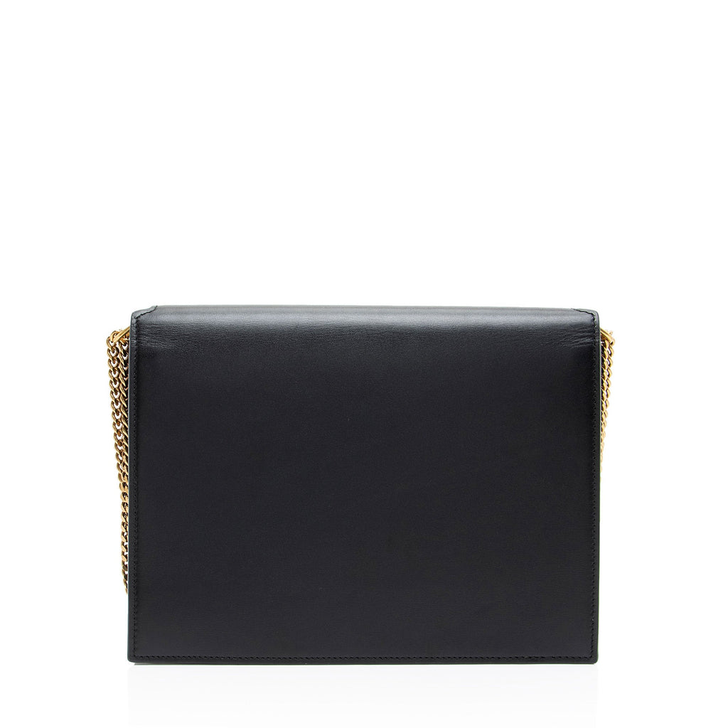 Saint Laurent Calfskin Suede Monogram Cassandra Medium Chain Bag