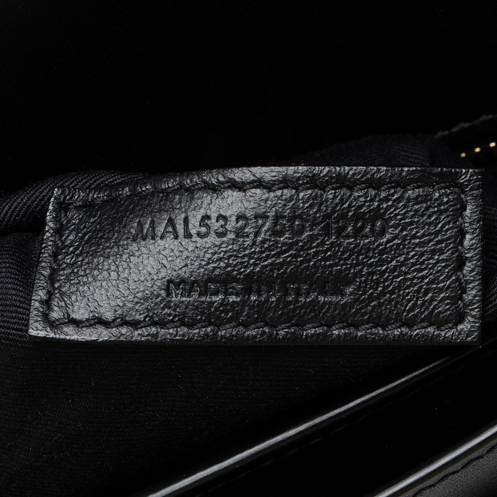 Saint Laurent Calfskin Suede Monogram Cassandra Medium Chain Bag