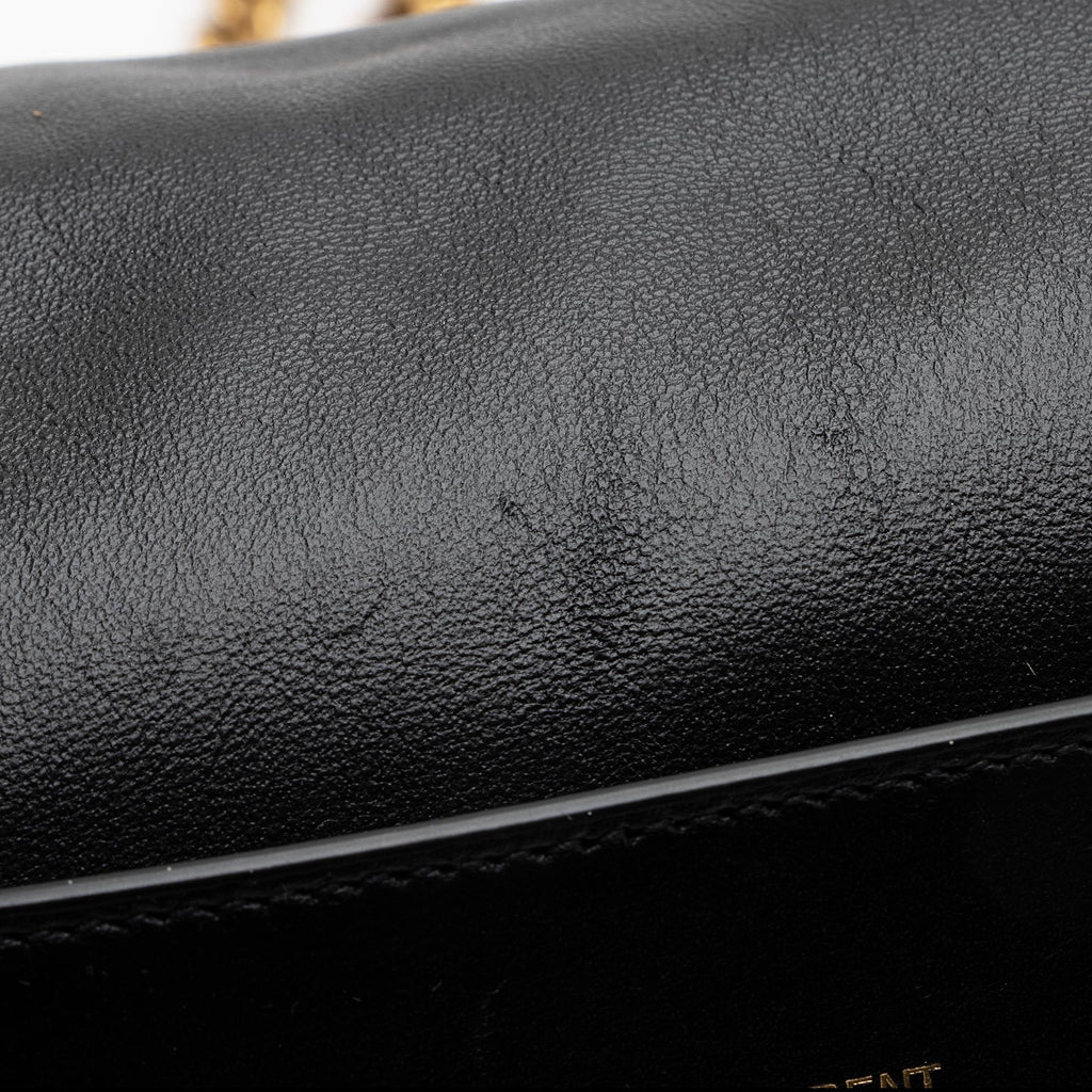Saint Laurent Calfskin Suede Monogram Kate Reversible Chain Medium Shoulder Bag (SHF-22497)