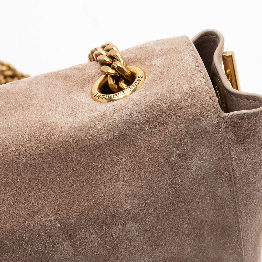 Saint Laurent Calfskin Suede Monogram Kate Reversible Chain Medium Shoulder Bag