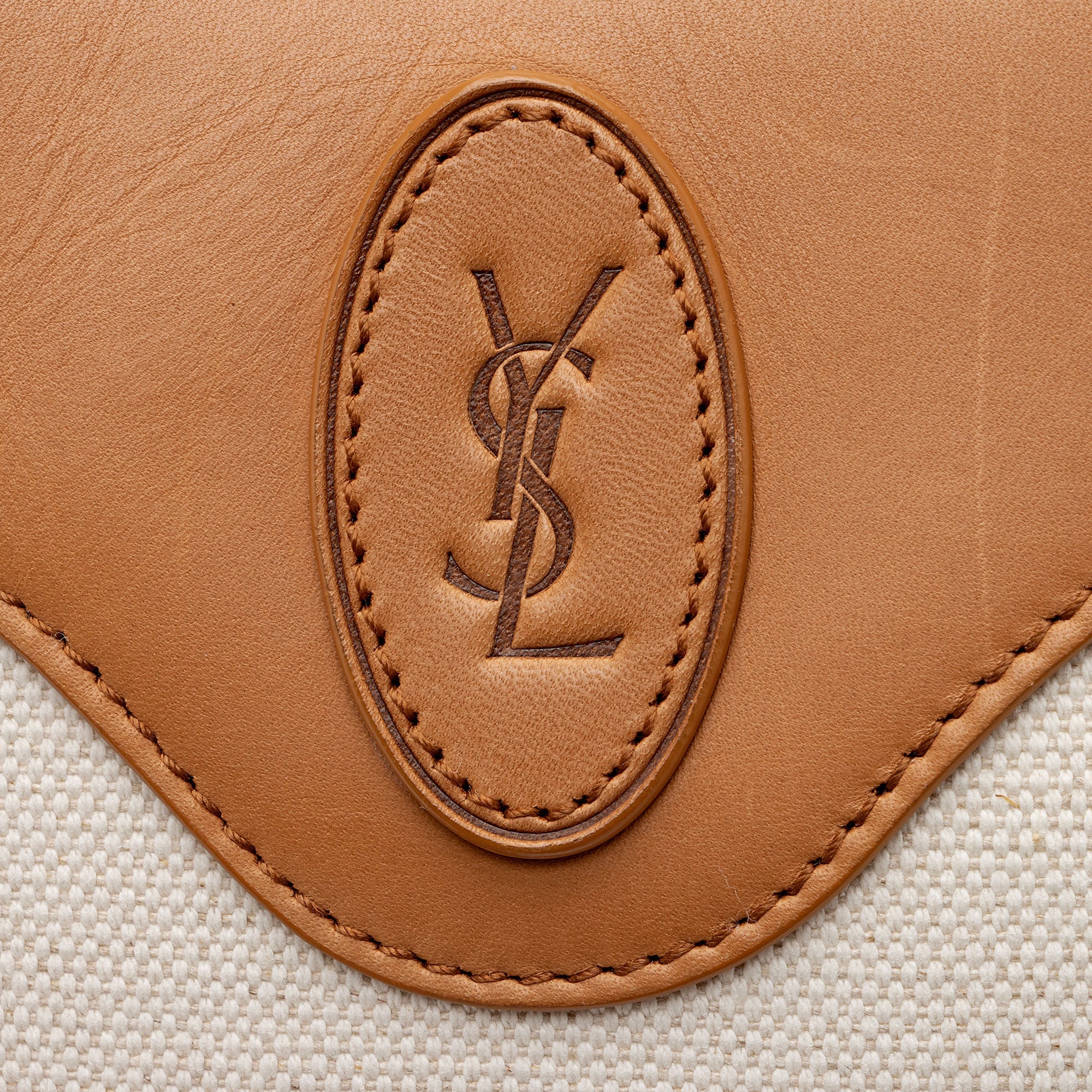 Saint Laurent Canvas Calfskin Monogram Sac Coeur Crossbody (SHF-XpAZQc)
