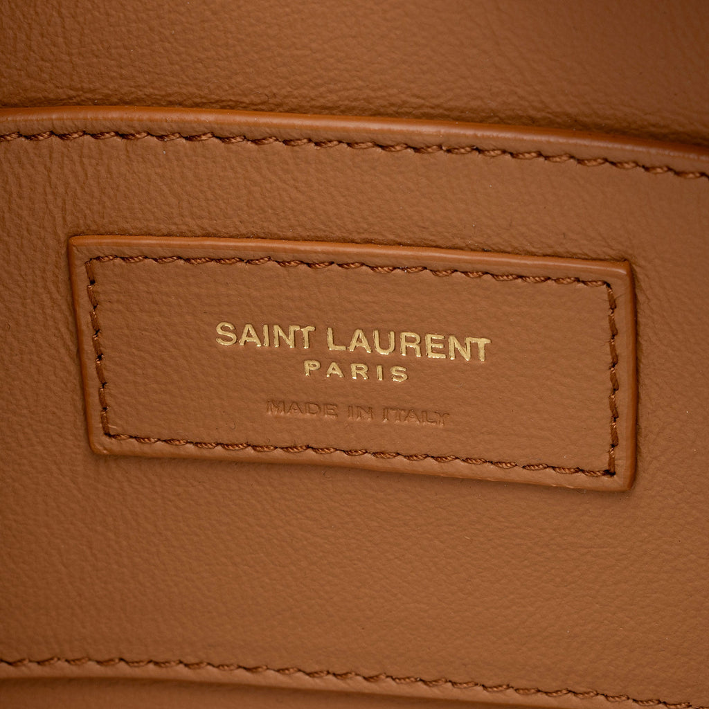 Saint Laurent Canvas Calfskin Monogram Sac Coeur Crossbody (SHF-XpAZQc)