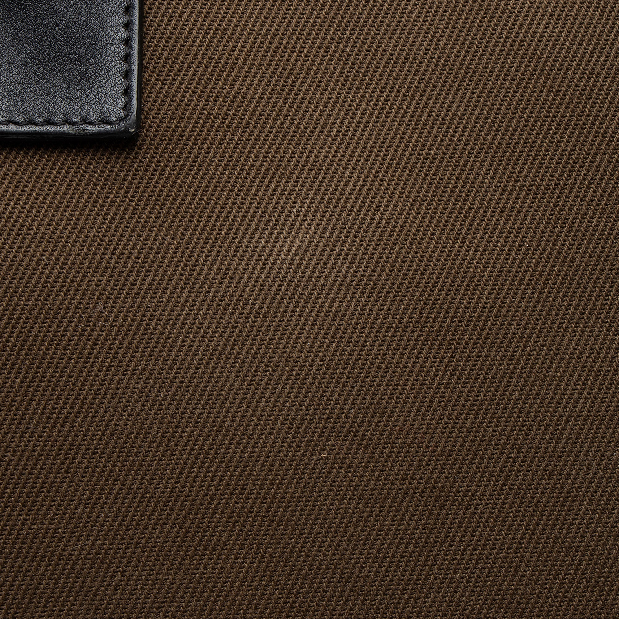 Saint Laurent Canvas Calfskin Rive Gauche Large Tote