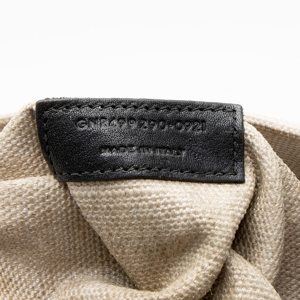 Saint Laurent Canvas Calfskin Rive Gauche Large Tote