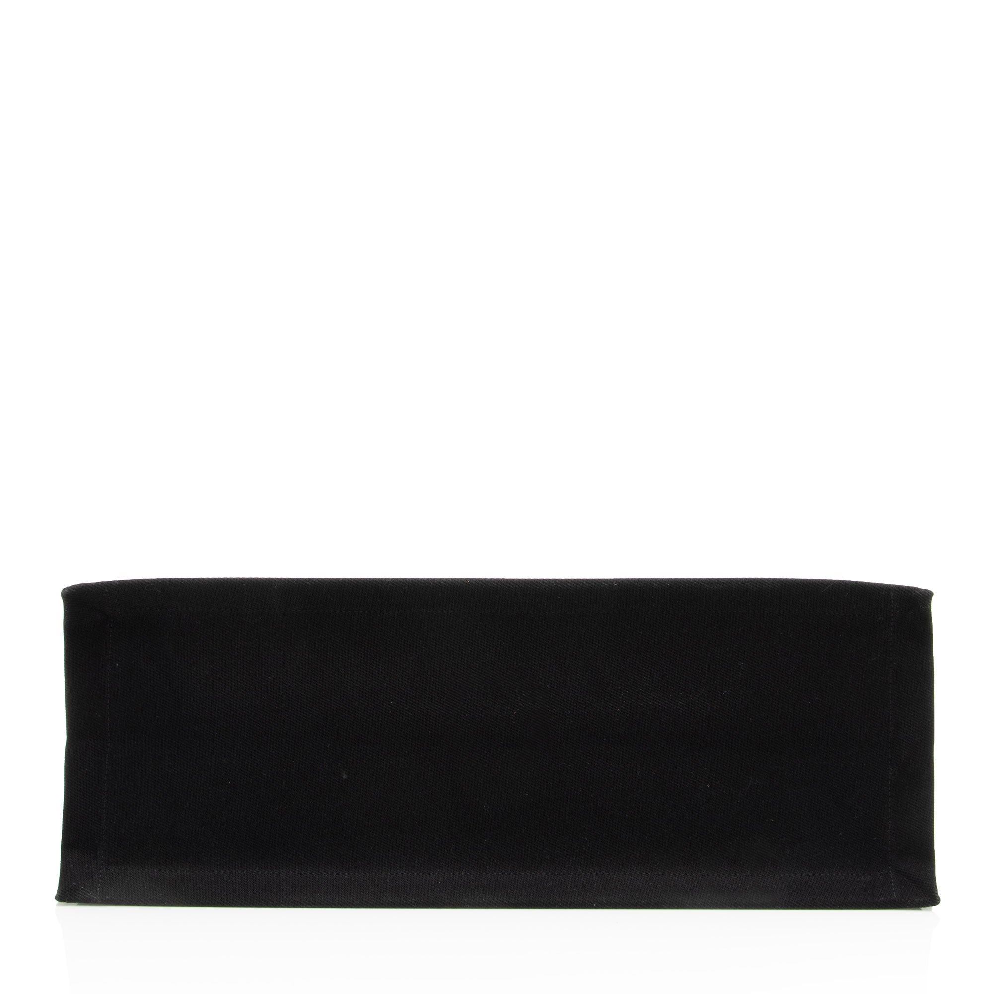 Saint Laurent Canvas Calfskin Rive Gauche Large Tote