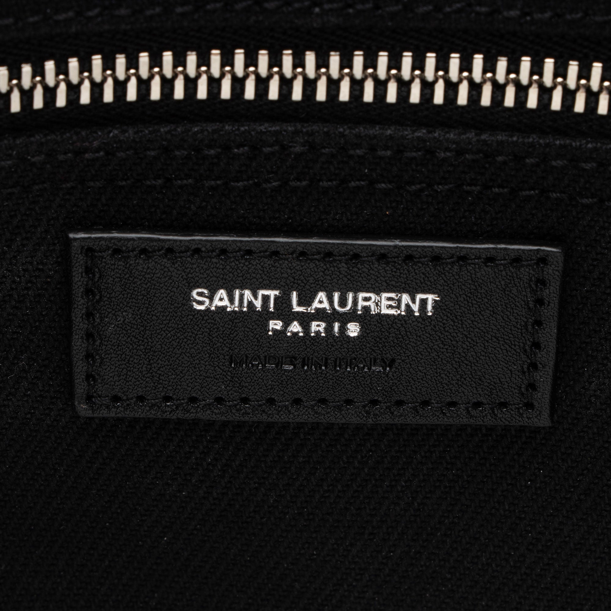 Saint Laurent Canvas Calfskin Rive Gauche Large Tote