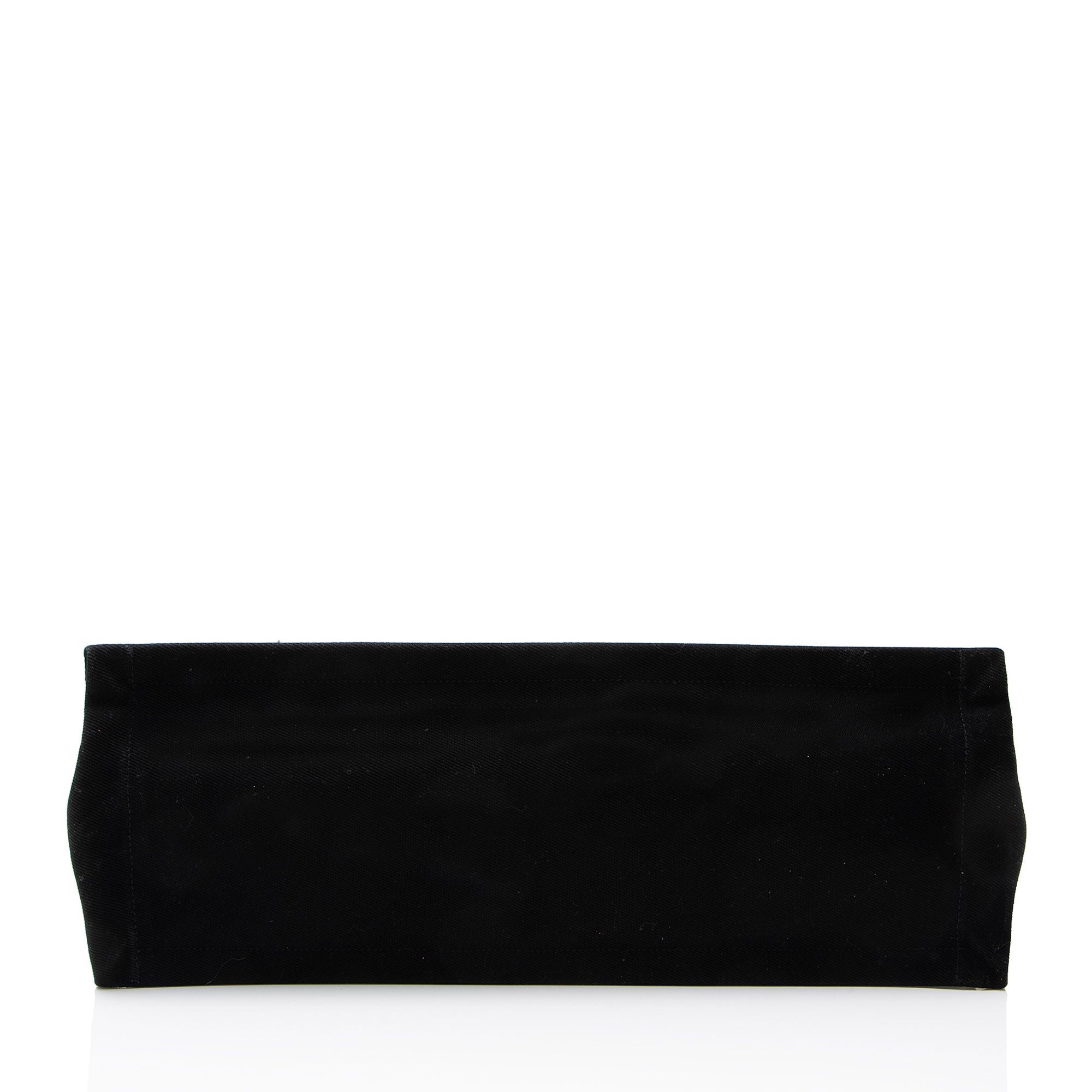 Saint Laurent Canvas Calfskin Rive Gauche Large Tote