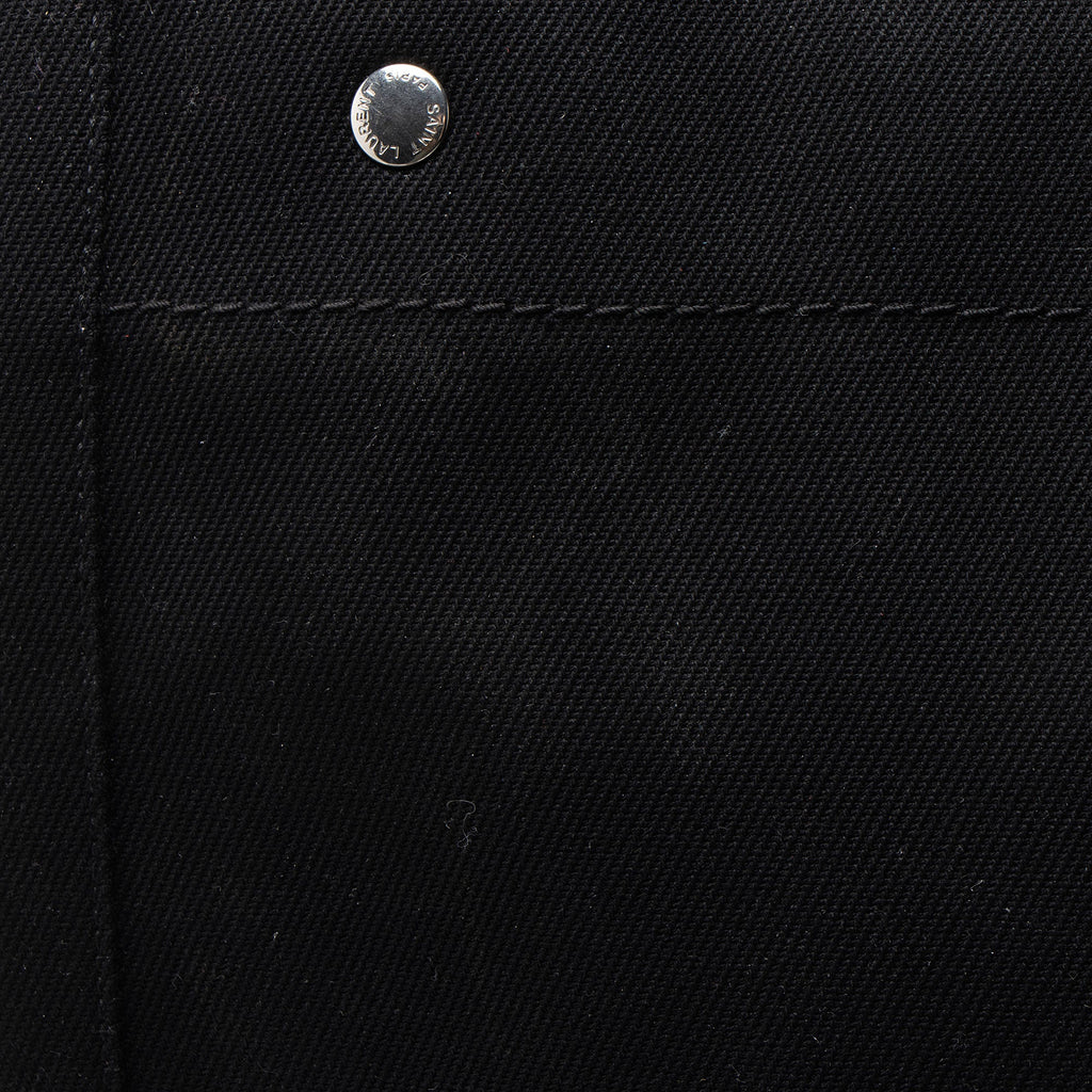 Saint Laurent Canvas Calfskin Rive Gauche Large Tote