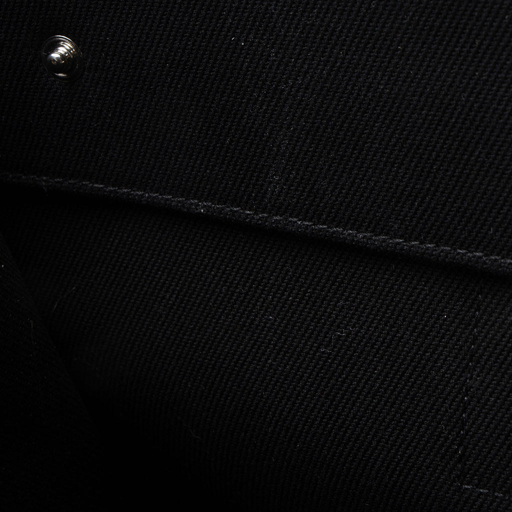 Saint Laurent Canvas Calfskin Rive Gauche Large Tote