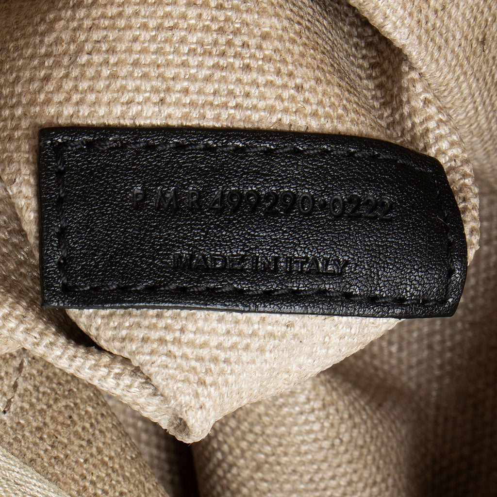 Saint Laurent Canvas Calfskin Rive Gauche Large Tote