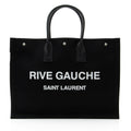 Saint Laurent Canvas Calfskin Rive Gauche Large Tote