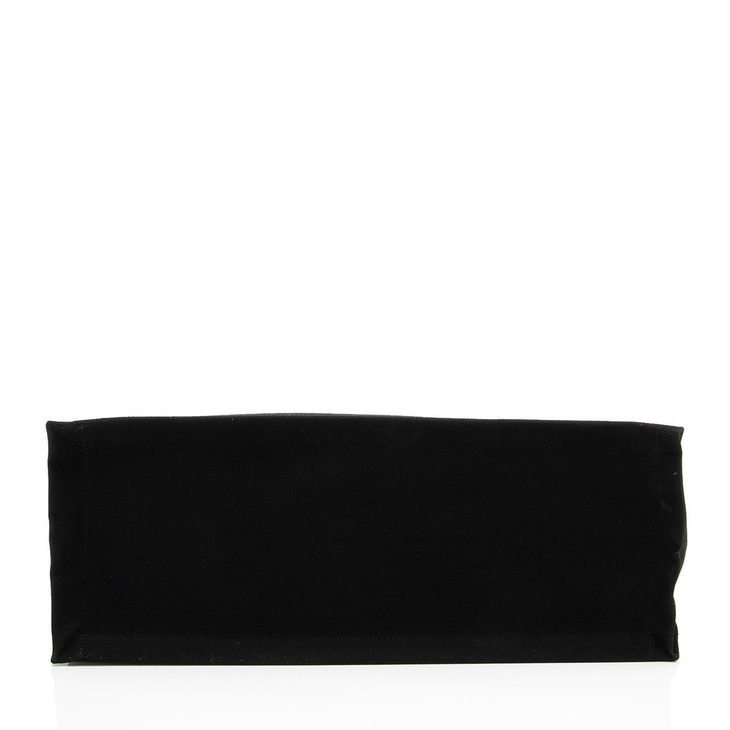 Saint Laurent Canvas Calfskin Rive Gauche Large Tote