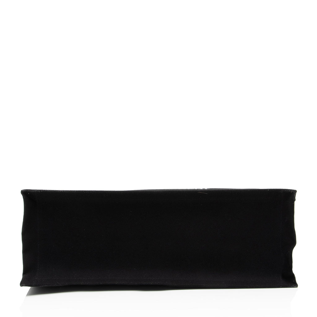 Saint Laurent Canvas Calfskin Rive Gauche Large Tote