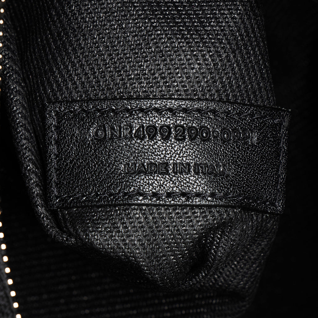 Saint Laurent Canvas Calfskin Rive Gauche Large Tote