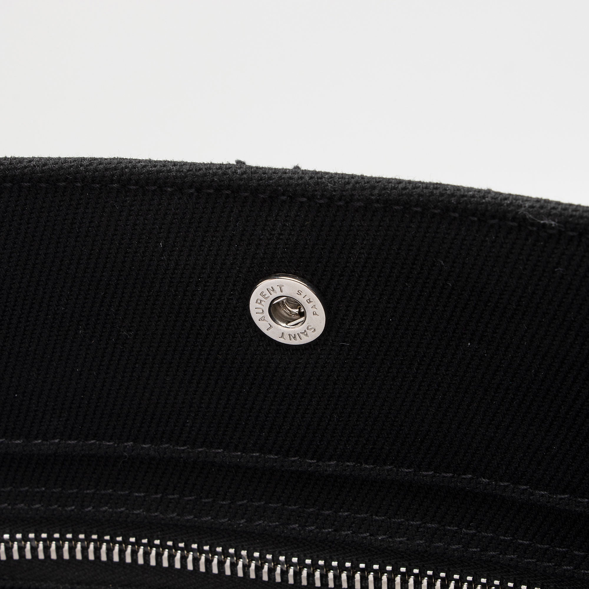 Saint Laurent Linen Calfskin Rive Gauche N/S Tote