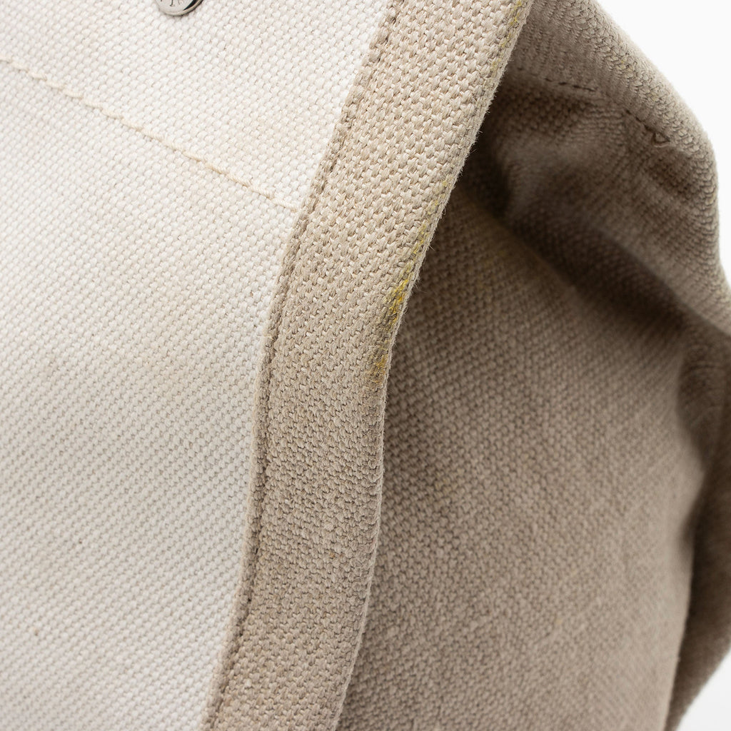 Saint Laurent Canvas Calfskin Rive Gauche Small Tote