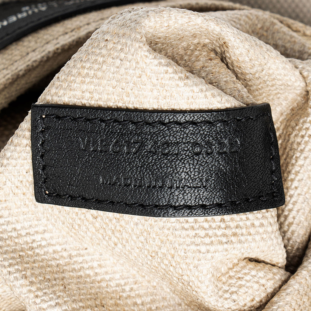Saint Laurent Canvas Calfskin Rive Gauche Small Tote