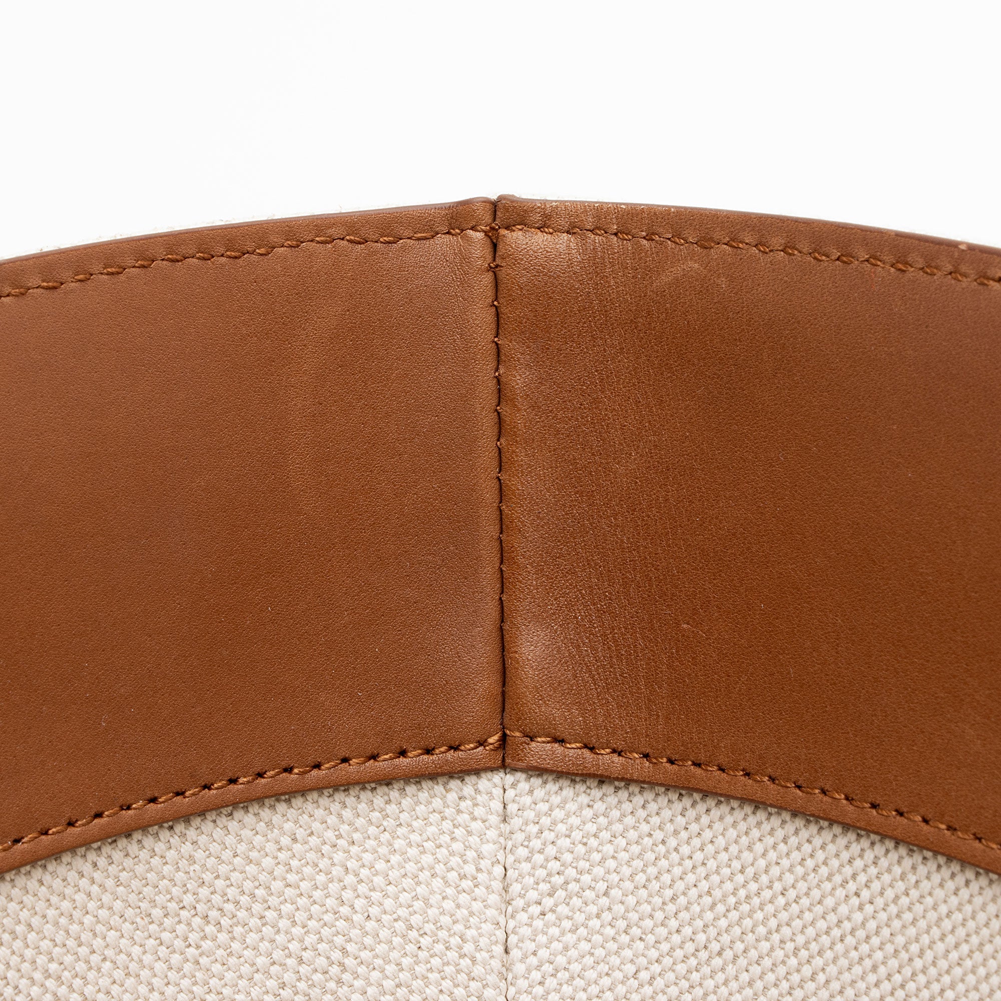 Saint Laurent Canvas Calfskin Trapezoid Rive Gauche Tote