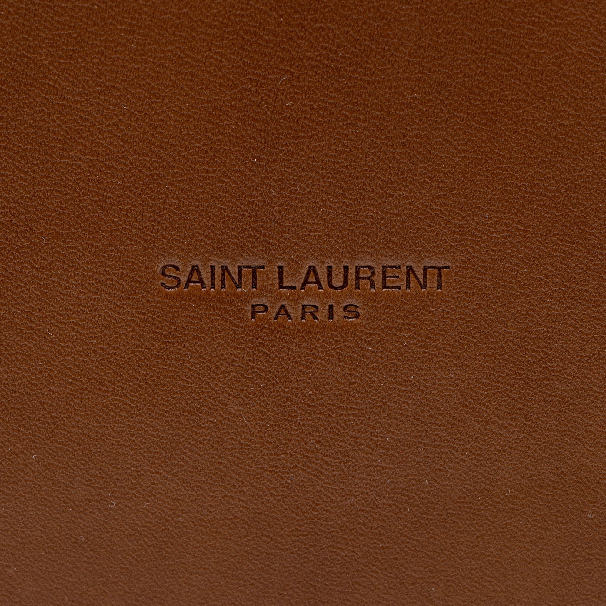 Saint Laurent Canvas Calfskin Trapezoid Rive Gauche Tote