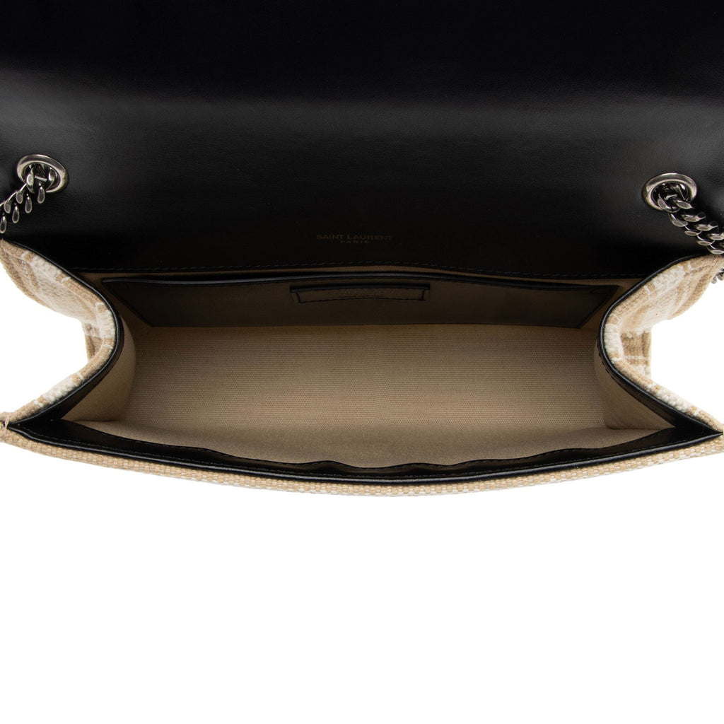 Saint Laurent Canvas Printed Monogram Kate Shoulder Bag