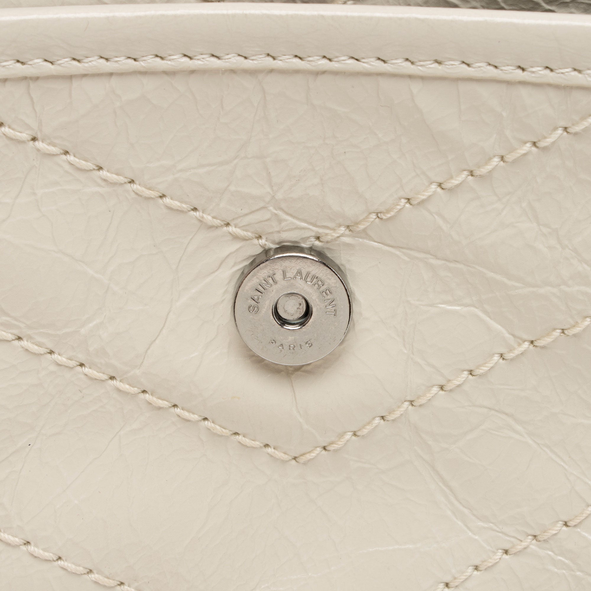 Saint Laurent Crinkled Calfskin Monogram Niki Baby Shoulder Bag (SHF-6jT1UC)