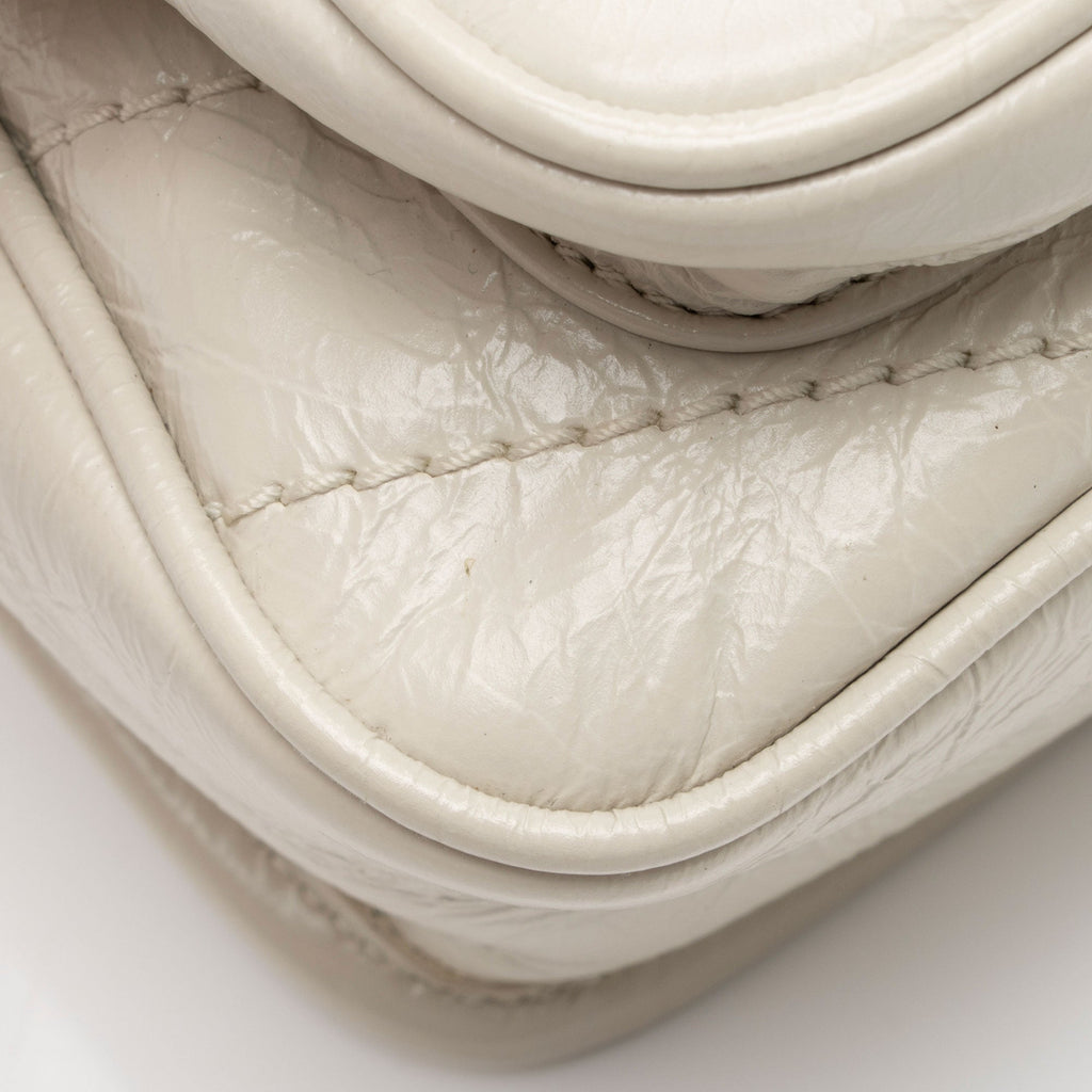 Saint Laurent Crinkled Calfskin Monogram Niki Baby Shoulder Bag (SHF-6jT1UC)