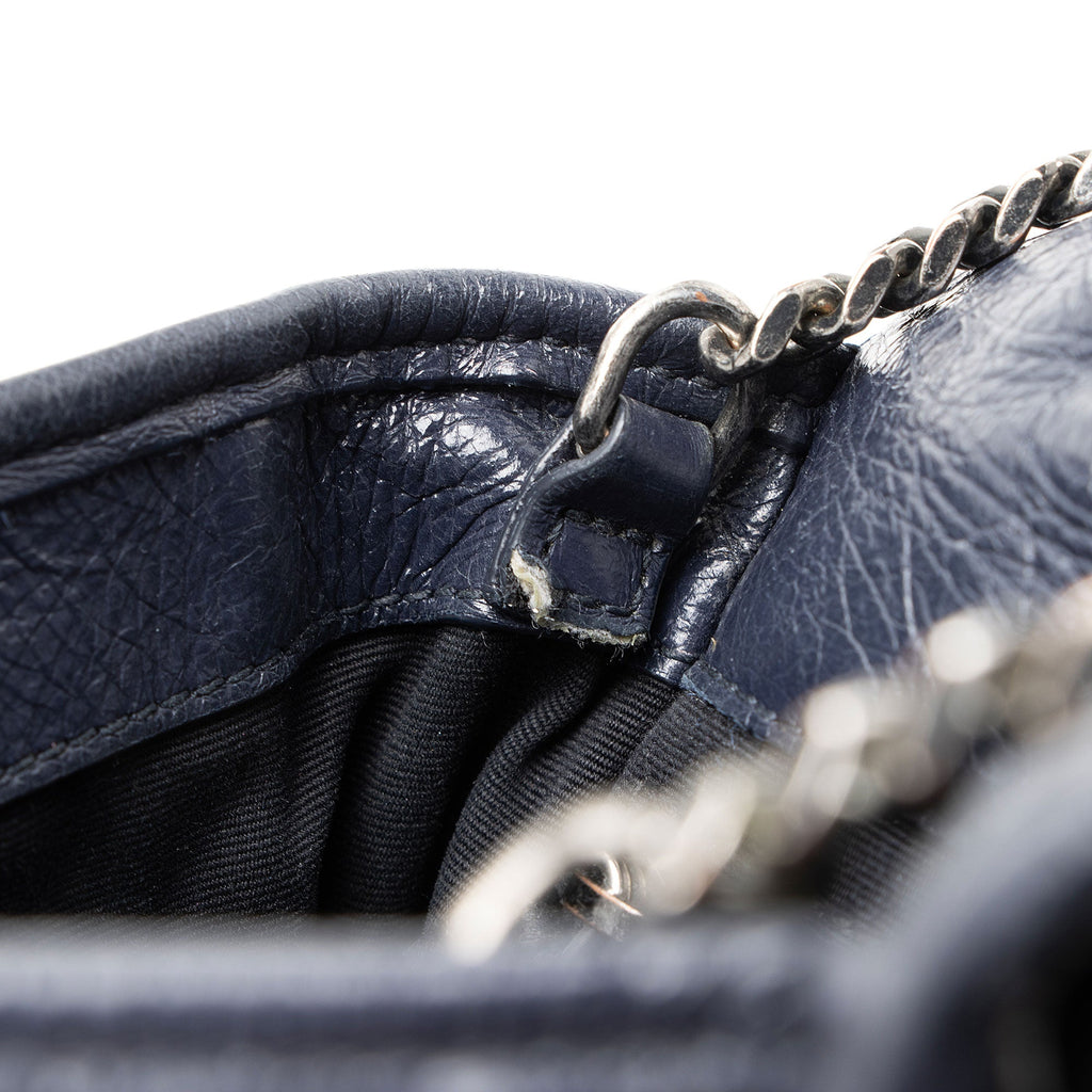 Saint Laurent Crinkled Calfskin Monogram Niki Chain Wallet