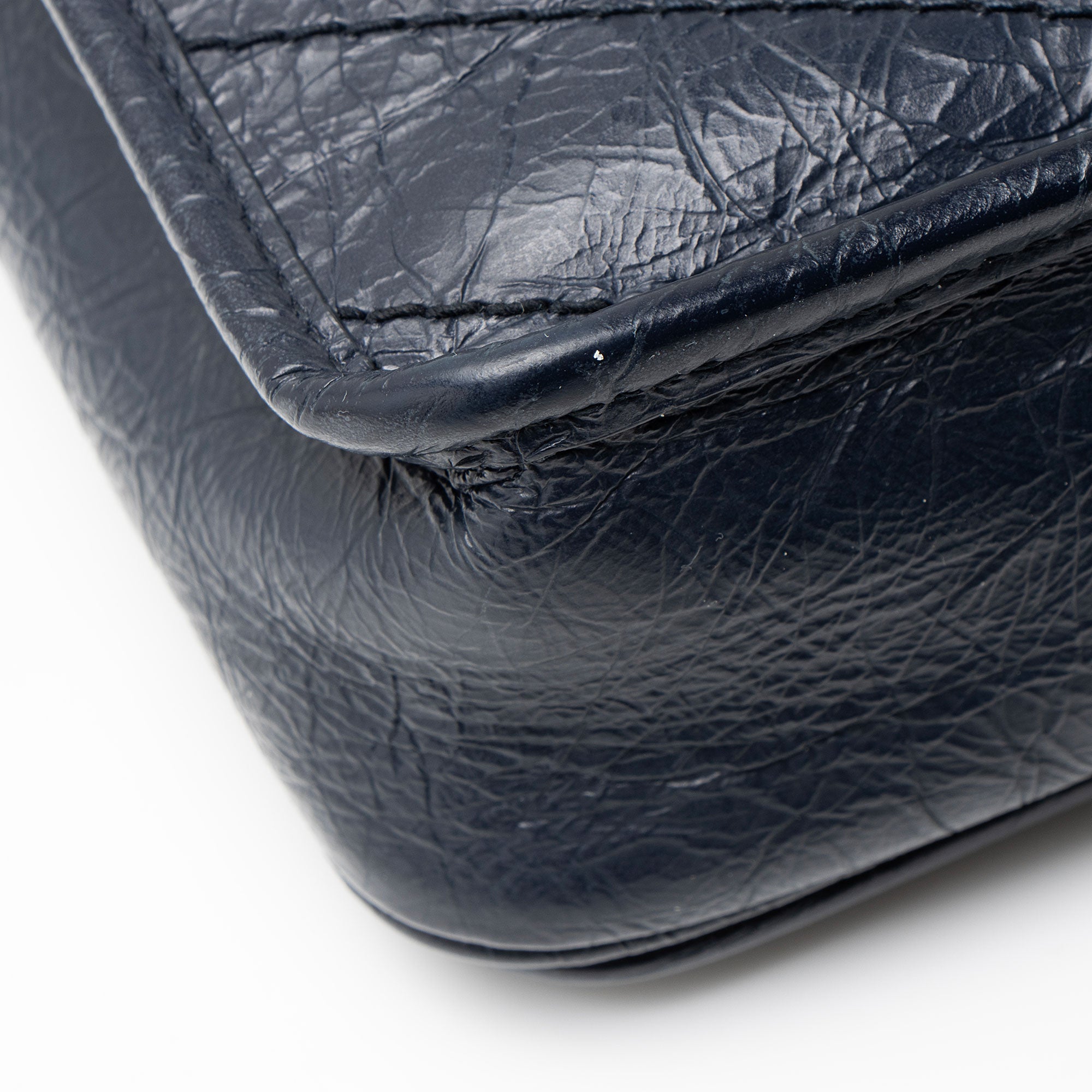 Saint Laurent Crinkled Calfskin Monogram Niki Chain Wallet