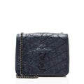 Saint Laurent Crinkled Calfskin Monogram Niki Chain Wallet
