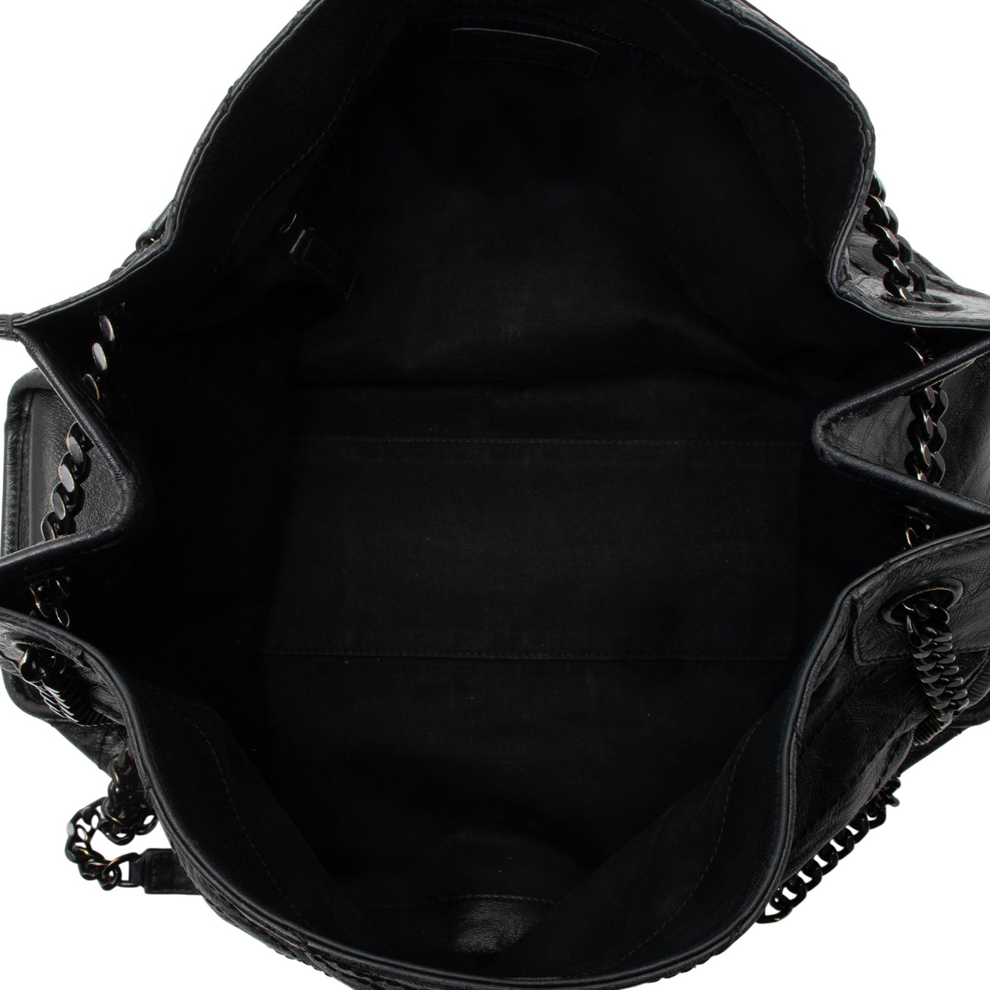 Saint Laurent Crinkled Calfskin Monogram Niki Large Shopping Tote