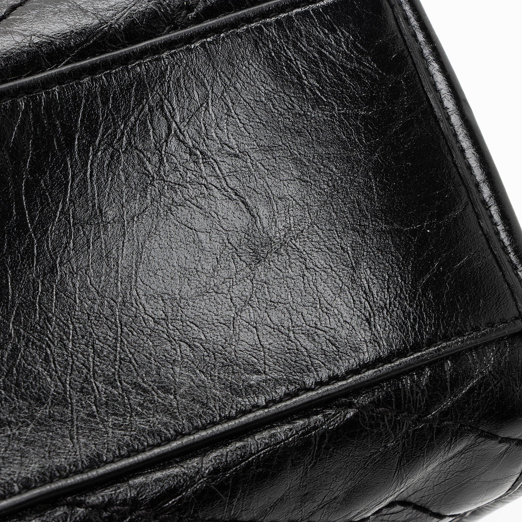 Saint Laurent Crinkled Calfskin Monogram Niki Medium Shopping Tote (SHF-HoUdcp)