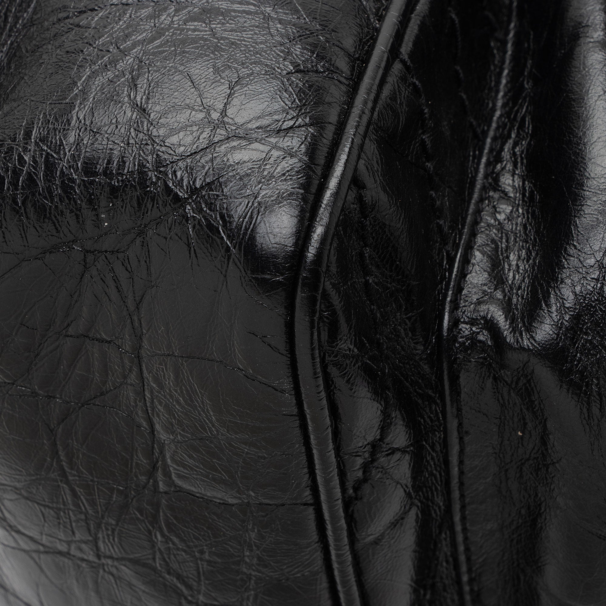Saint Laurent Crinkled Calfskin Monogram Niki Medium Shoulder Bag