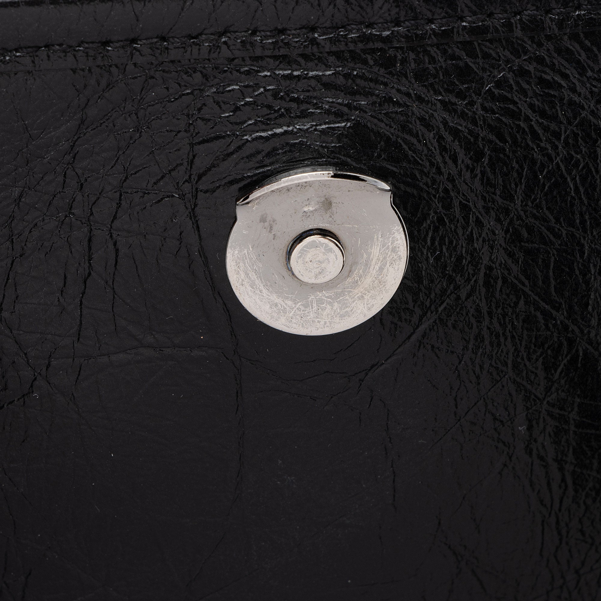 Saint Laurent Crinkled Calfskin Monogram Niki Medium Shoulder Bag