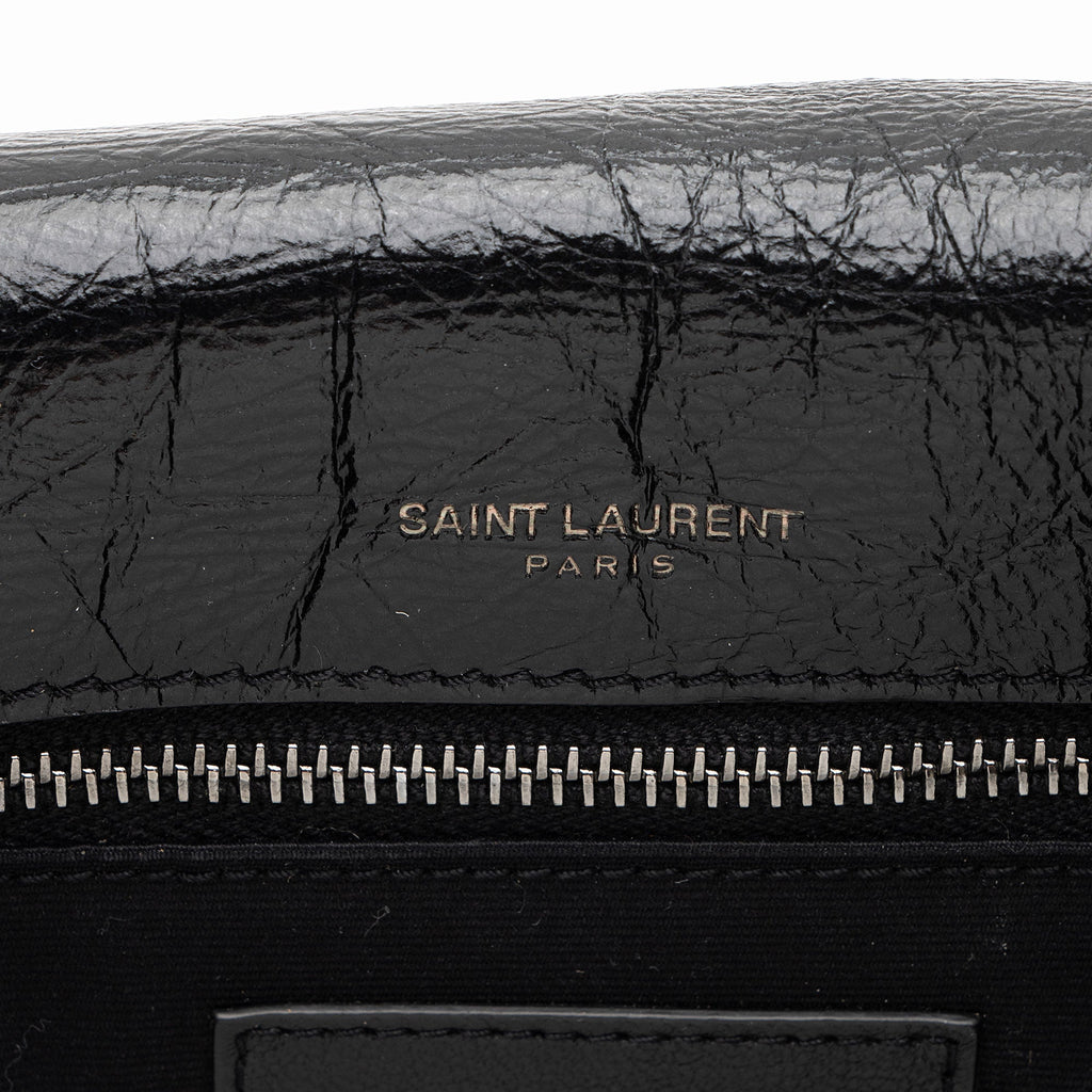 Saint Laurent Crinkled Calfskin Monogram Niki Medium Shoulder Bag