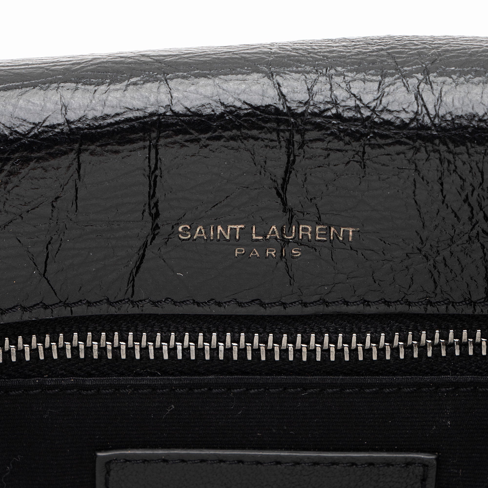 Saint Laurent Crinkled Calfskin Monogram Niki Medium Shoulder Bag