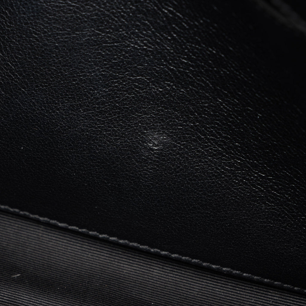 Saint Laurent Crinkled Calfskin Monogram Niki Medium Shoulder Bag