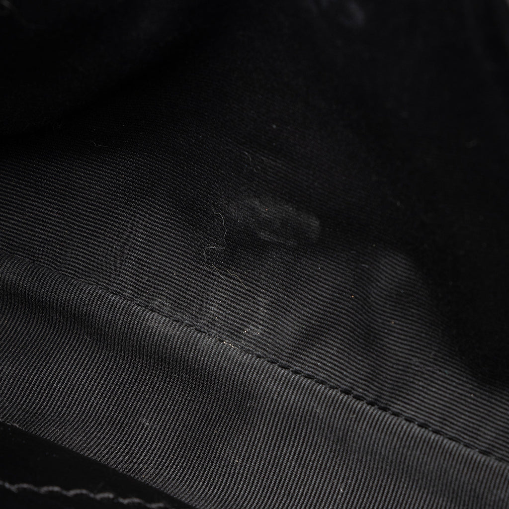 Saint Laurent Crinkled Calfskin Monogram Niki Medium Shoulder Bag