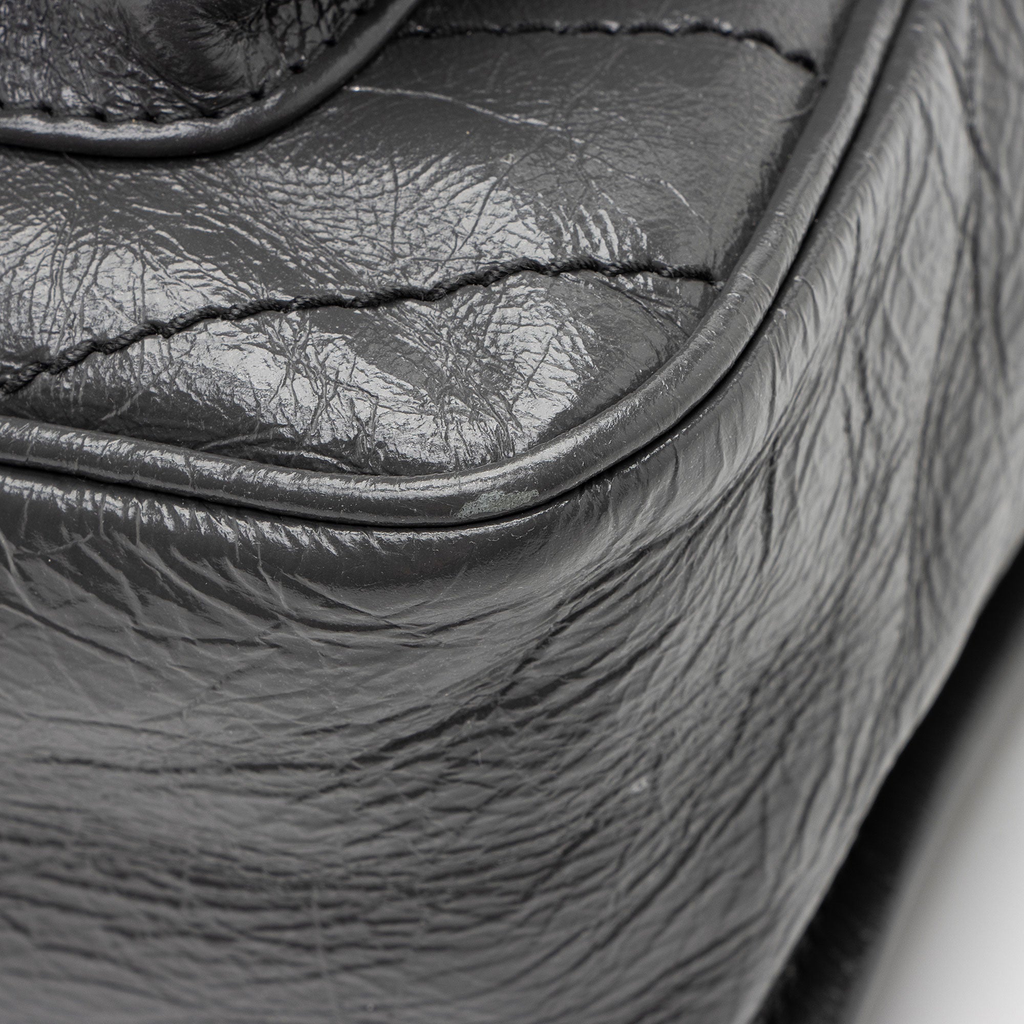 Saint Laurent Crinkled Calfskin Monogram Niki Medium Shoulder Bag